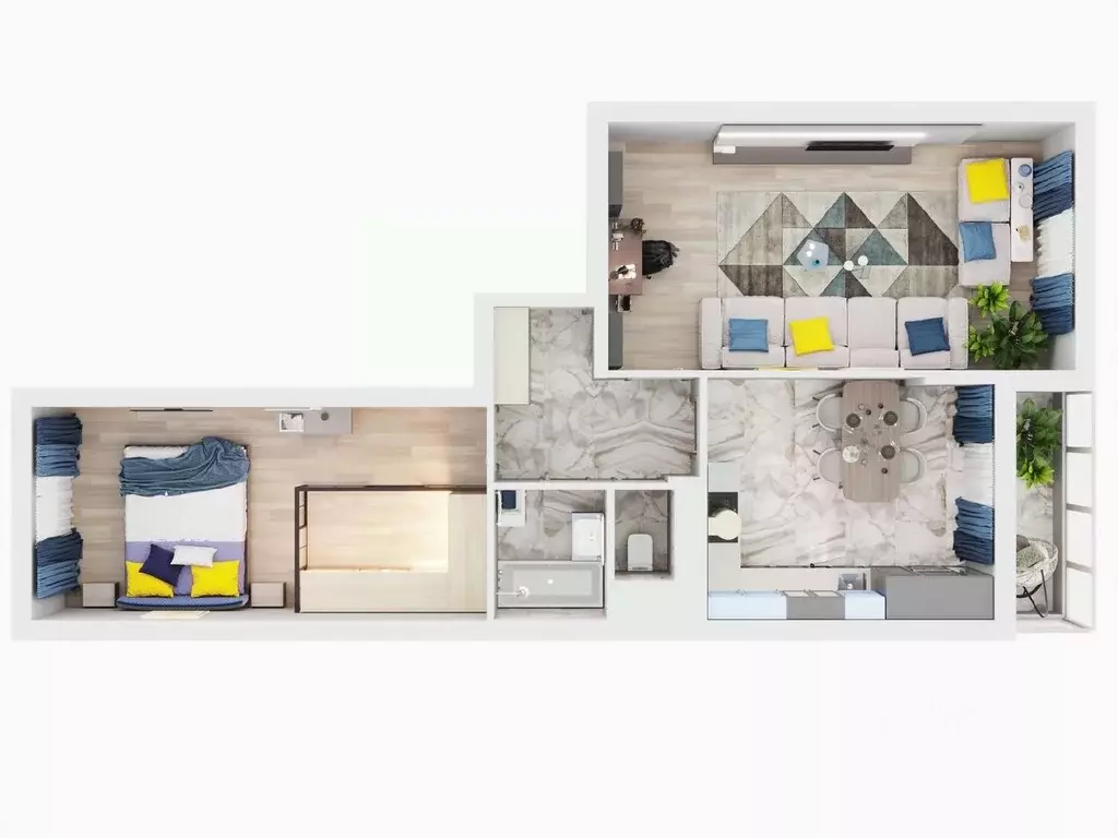 2-к кв. Липецкая область, Липецк Минская ул., 6Б (74.7 м) - Фото 1