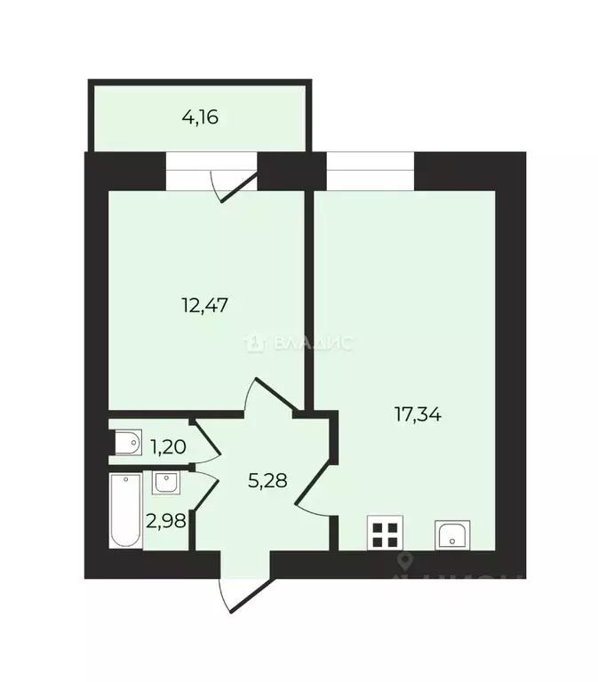 1-к кв. Ленинградская область, Мурино Всеволожский район, бул. ... - Фото 2