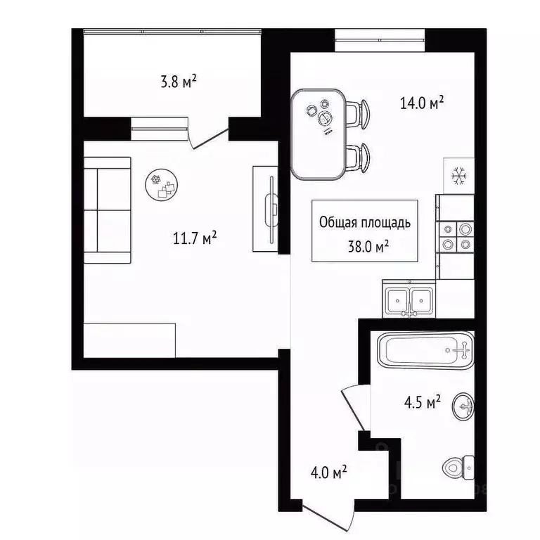 1-к кв. Новосибирская область, Новосибирский район, Мочищенский ... - Фото 0