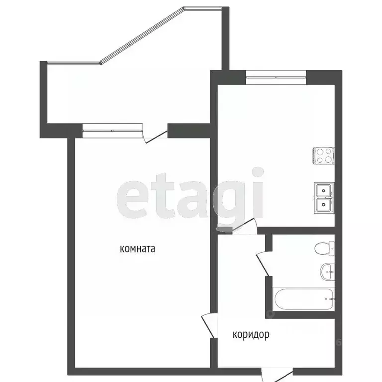 1-к кв. Тюменская область, Тобольск 7-й мкр, 47Б (43.7 м) - Фото 2