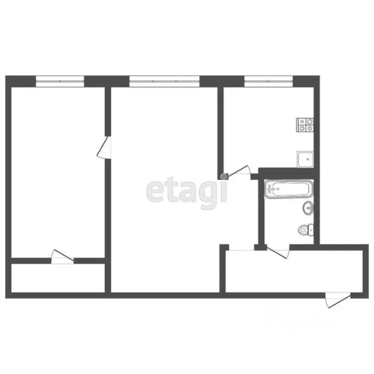 2-к кв. Тверская область, Тверь ул. Вагжанова, 1 (44.5 м) - Фото 1