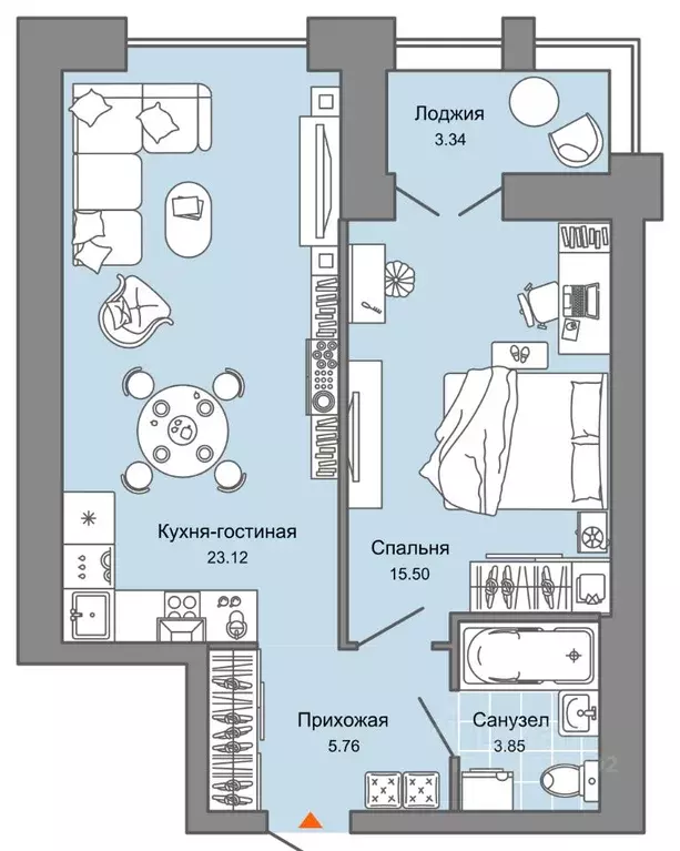 2-к кв. кировская область, киров ул. 4-й пятилетки, 82 (50.0 м) - Фото 0