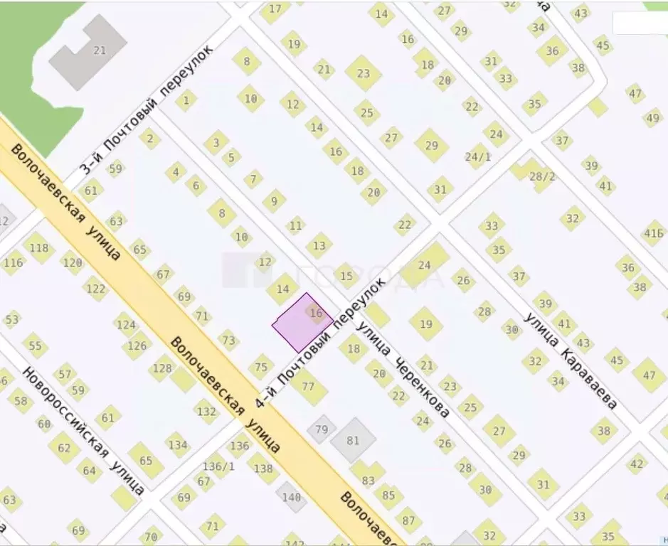 Участок в Новосибирская область, Новосибирск ул. Черенкова, 16 (6.76 ... - Фото 1