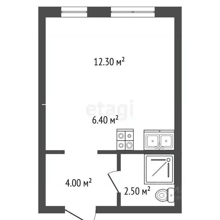 Студия Москва Большая Очаковская ул., 2К2 (25.2 м) - Фото 2