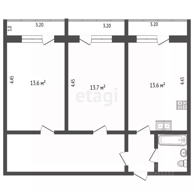 2-к кв. Ставропольский край, Кисловодск ул. Челюскинцев (56.5 м) - Фото 2