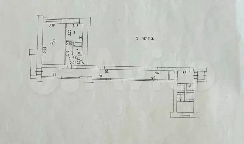 1-к. квартира, 29,7 м, 5/5 эт. - Фото 0