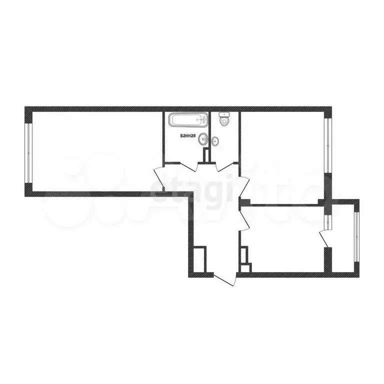 3-к. квартира, 69,6 м, 2/9 эт. - Фото 0