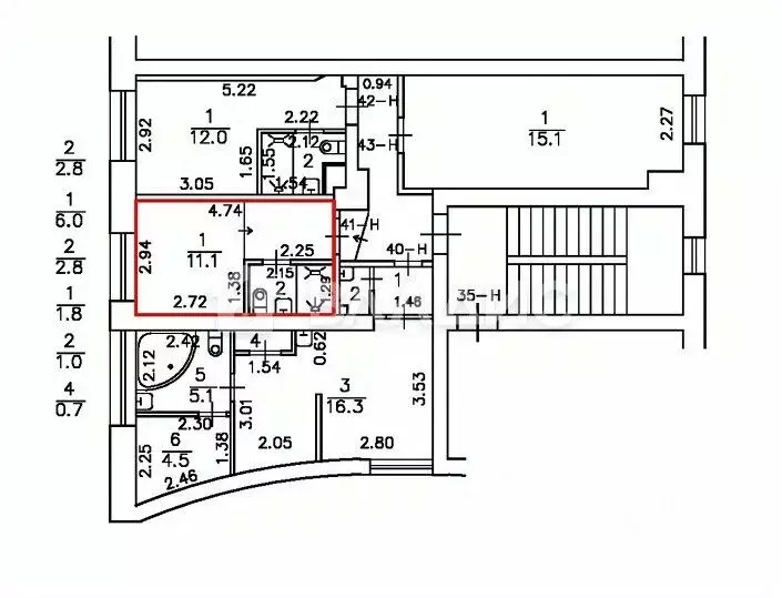 Студия Санкт-Петербург 26-я Васильевского острова линия, 9 (15.0 м) - Фото 2