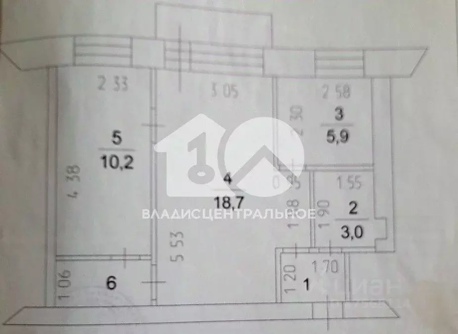 2-к кв. Кемеровская область, Кемерово ул. Дарвина, 3 (43.0 м) - Фото 1