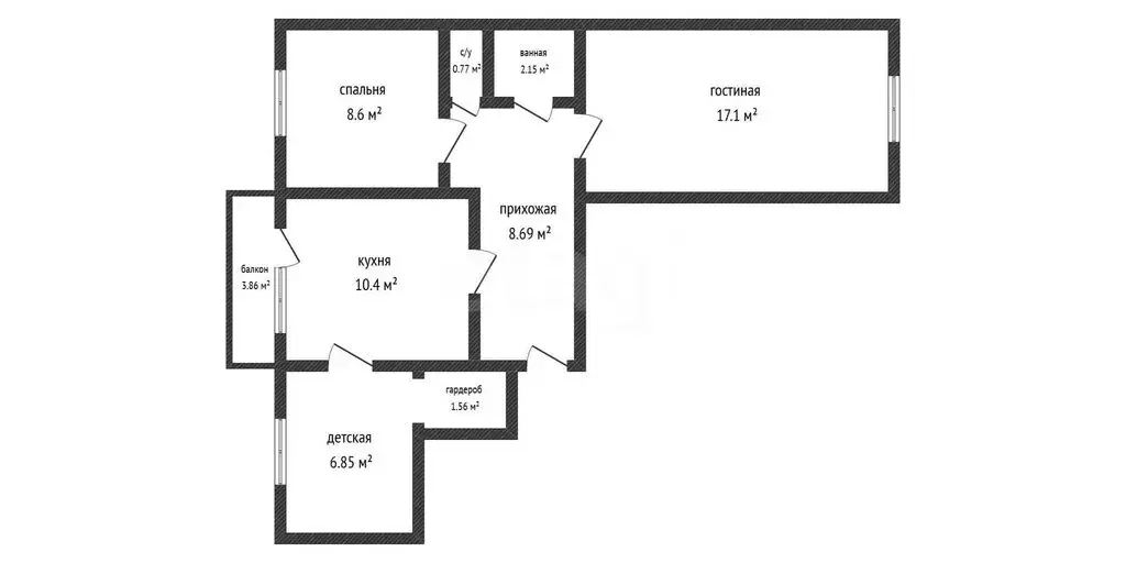 3-комнатная квартира: Махачкала, проспект Петра I, 83 (60 м) - Фото 1