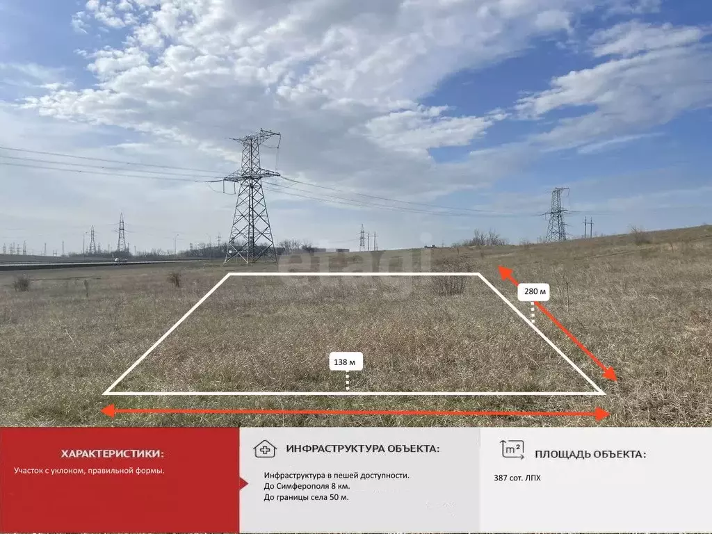 Участок в Крым, Симферопольский район, с. Трудовое  (386.55 сот.) - Фото 2
