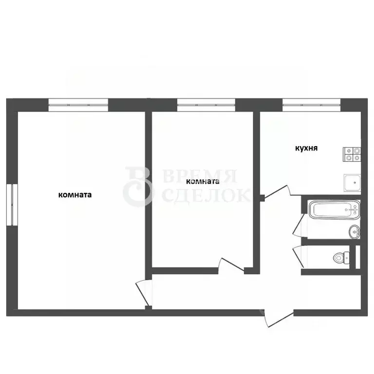 2-к кв. Владимирская область, Владимир ул. Лакина, 147а (44.0 м) - Фото 2