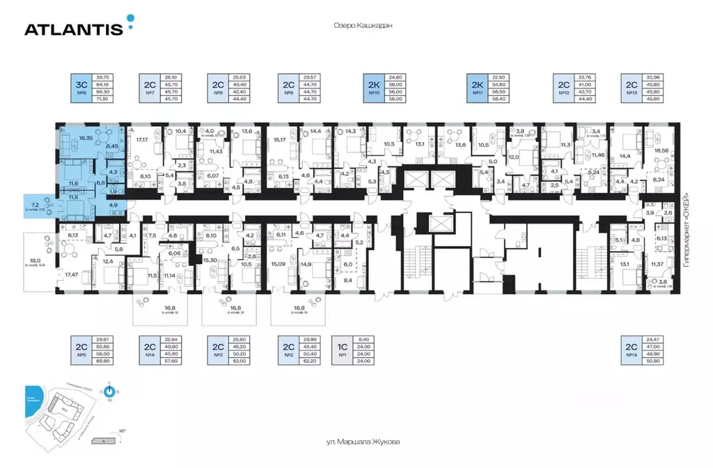 3-к кв. Башкортостан, Уфа Сипайлово жилрайон, Атлантис жилой комплекс ... - Фото 2