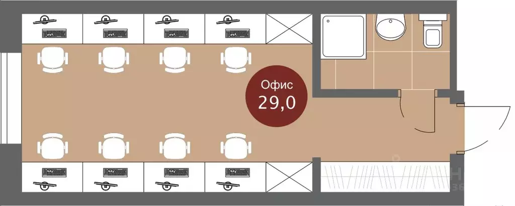 Офис в Новосибирская область, Новосибирск ул. Кошурникова, с24 (29 м) - Фото 1