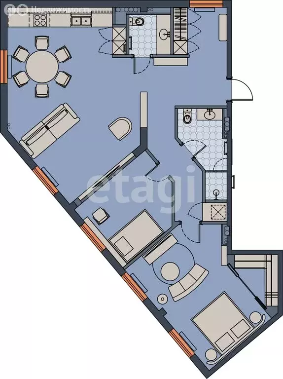 2-комнатная квартира: Севастополь, улица Шмидта, 7 (125.31 м) - Фото 1