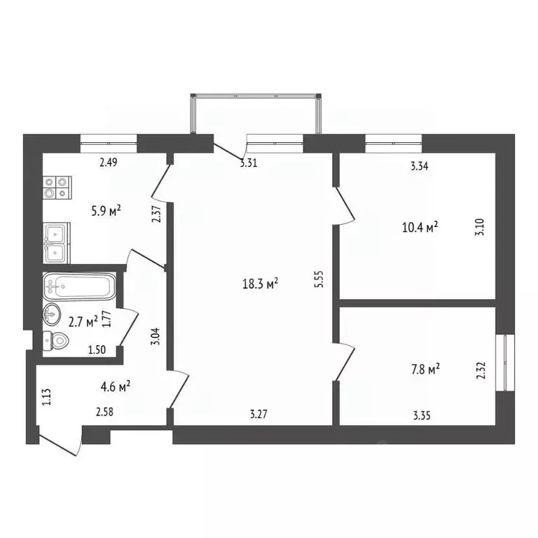 3-к кв. Крым, Сакский район, Лесновское с/пос, с. Владимировка, ... - Фото 1