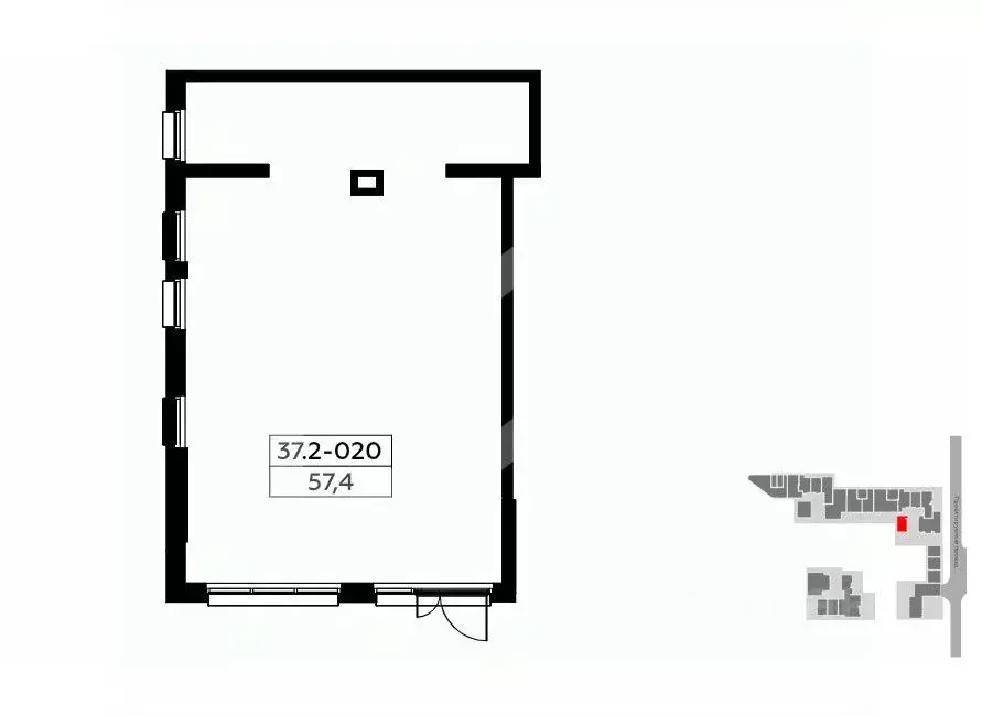Помещение свободного назначения в Москва № 167 кв-л,  (57 м) - Фото 2