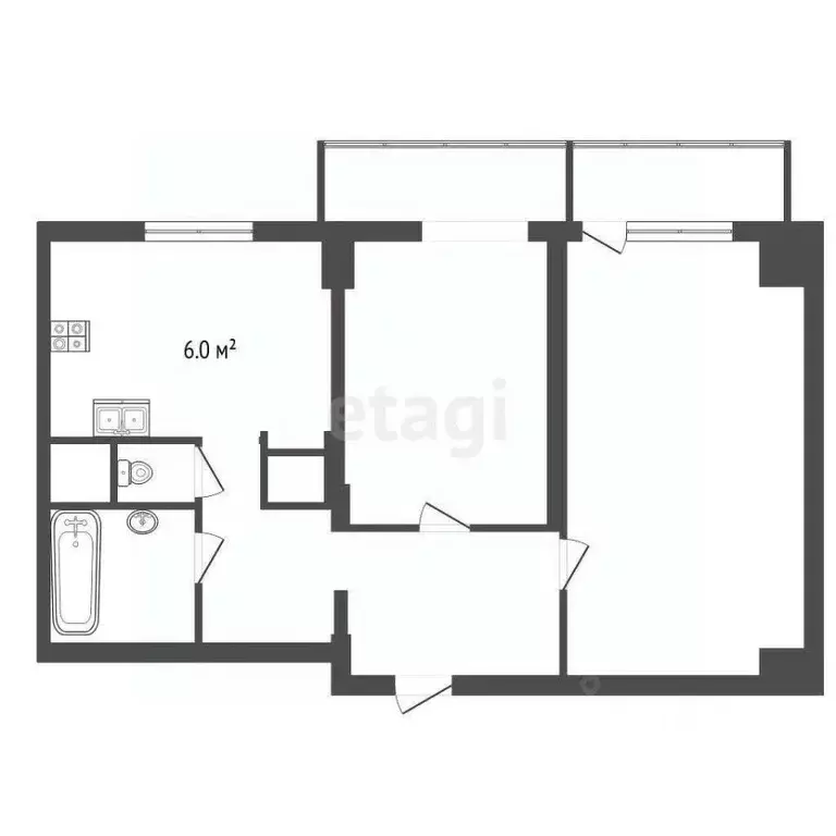 3-к кв. Ярославская область, Пошехонье Рыбинская ул., 37 (60.0 м) - Фото 2