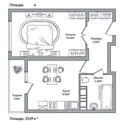 1-к кв. Ярославская область, Ярославль 2-й мкр,  (39.89 м) - Фото 1