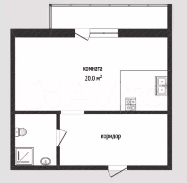 Квартира-студия, 27,7 м, 13/16 эт. - Фото 0
