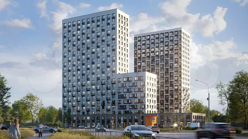 2-к. квартира, 66,6 м, 6/21 эт. - Фото 1