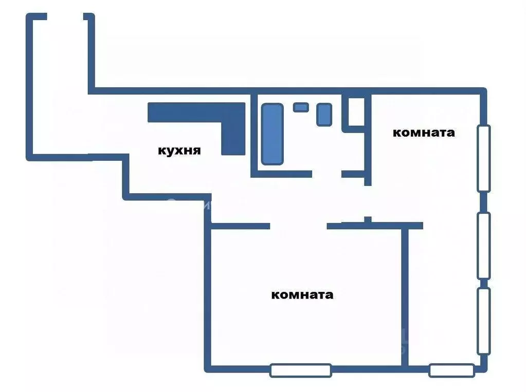 Квартира, 2 комнаты, 46 м - Фото 0