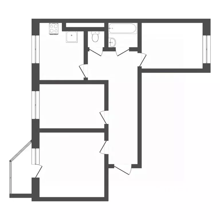 3-к кв. Тюменская область, Тюмень ул. Николая Ростовцева, 2 (73.1 м) - Фото 1