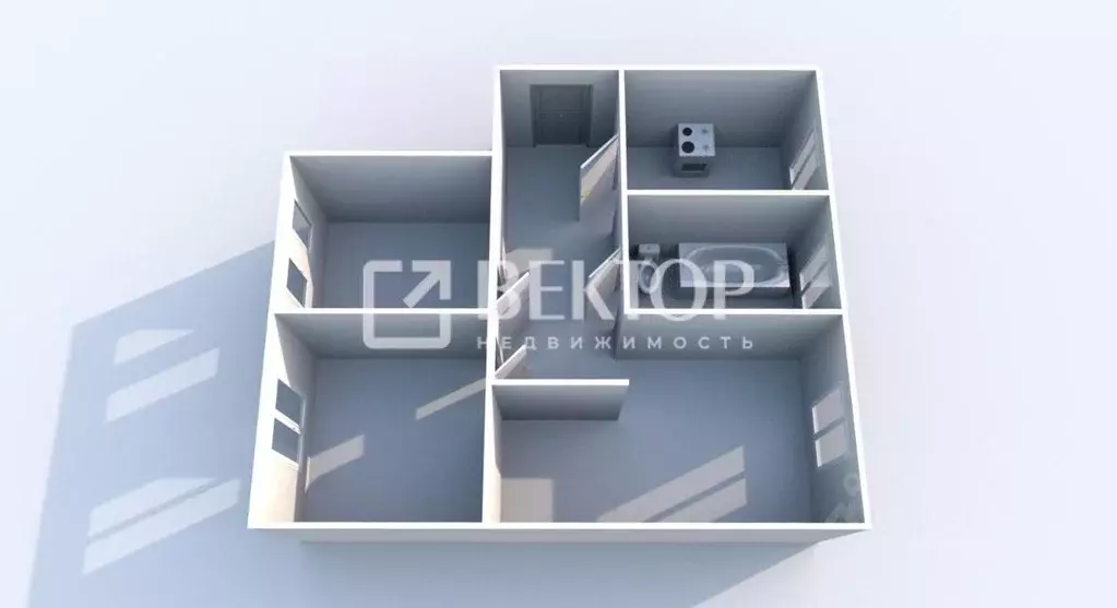 3-к кв. Костромская область, Кострома Петрковский бул., 4 (76.0 м) - Фото 1