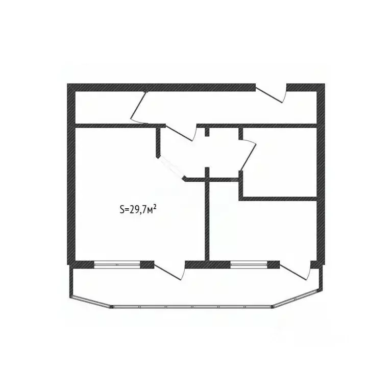 1-к кв. Брянская область, Брянск Брянский пер., 63 (29.7 м) - Фото 1