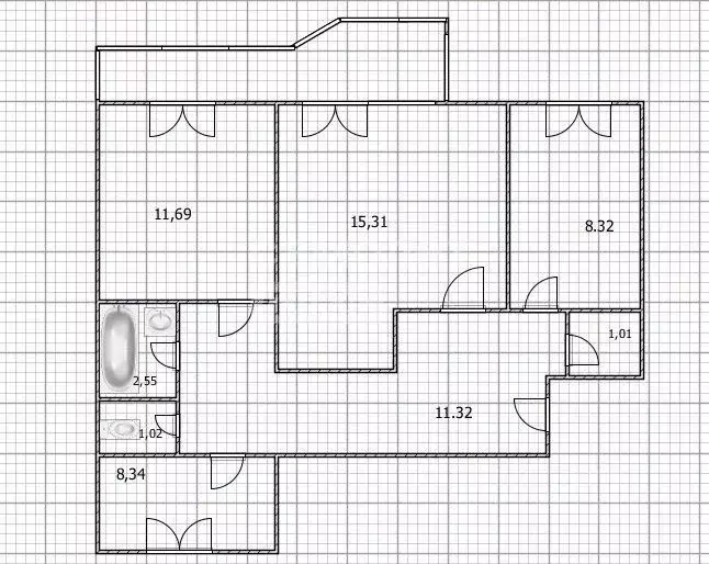3-к кв. Ульяновская область, Ульяновск Самарская ул., 17 (59.6 м) - Фото 2