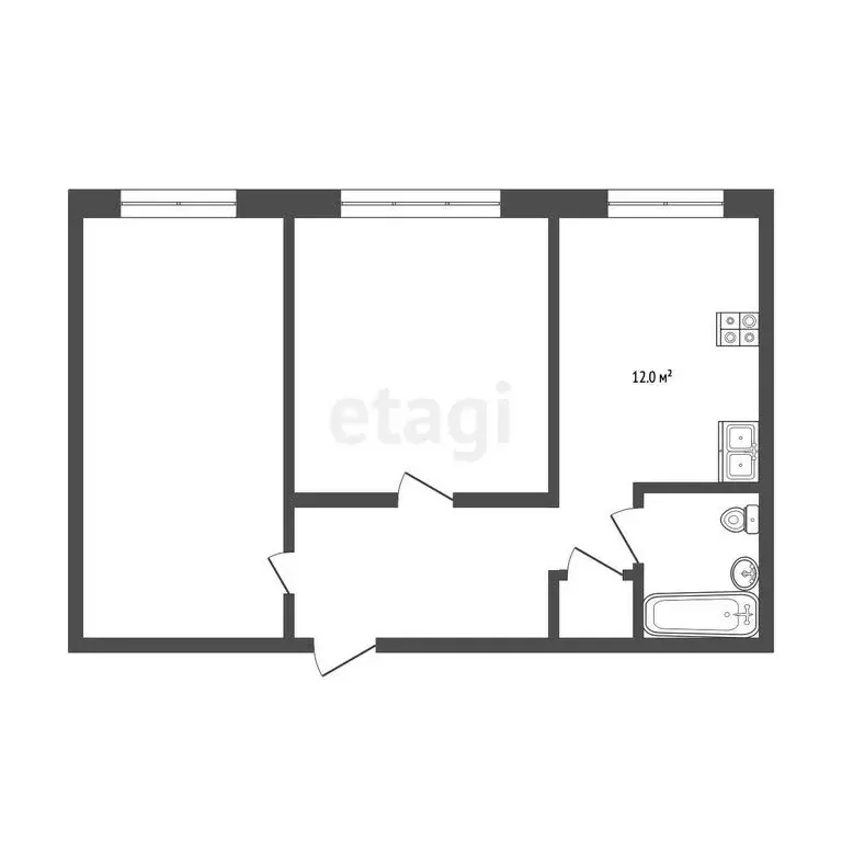 2-комнатная квартира: Нарткала, улица Ошнокова, 17Б (86 м) - Фото 0