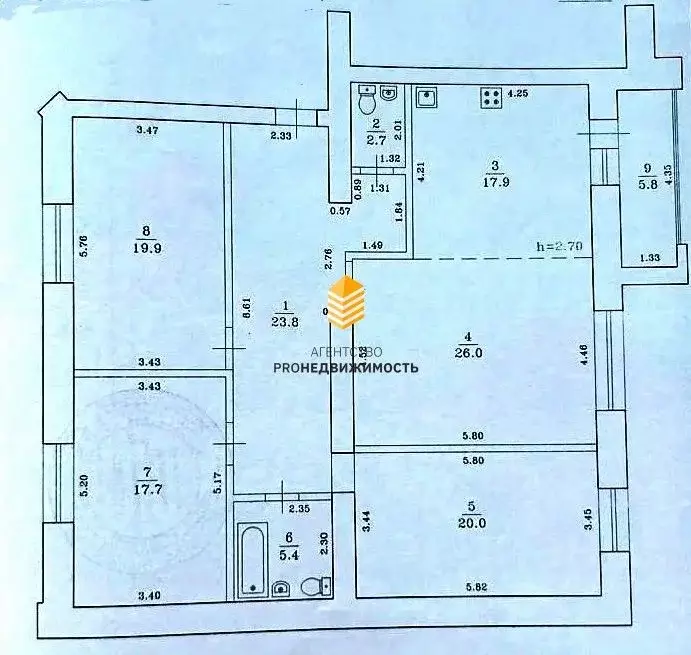 4-к кв. Башкортостан, Уфа ул. Менделеева, 150/6 (133.4 м) - Фото 1
