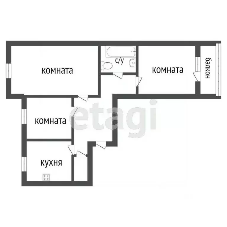 3-к кв. Курганская область, Курган Заозерный жилрайон, 3-й мкр, 22 ... - Фото 0