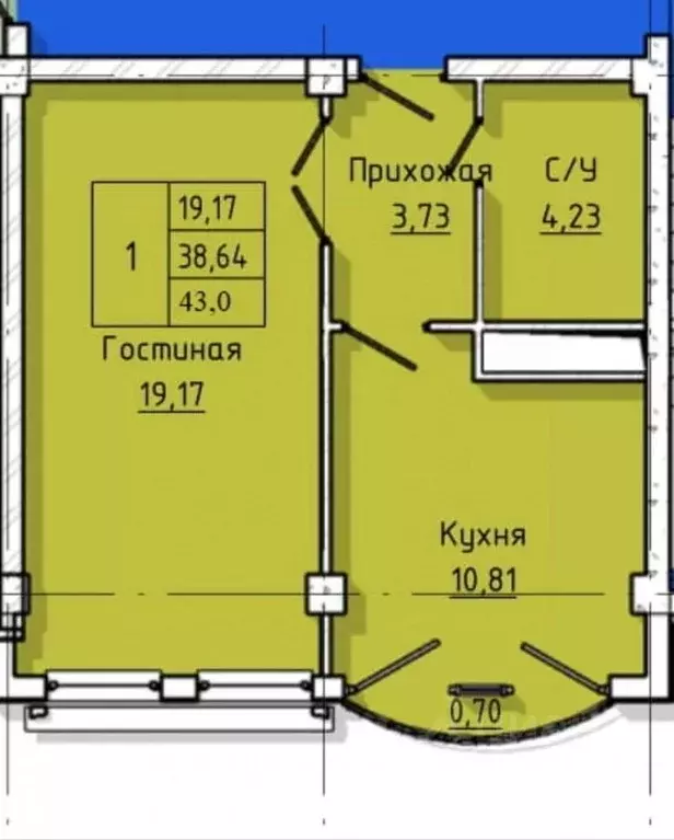 1-к кв. Кабардино-Балкария, Нальчик ул. Тлостанова, 28 (45.0 м) - Фото 1