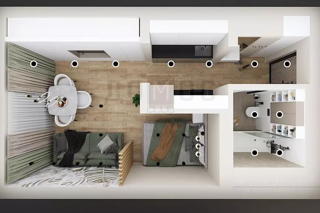 Квартира, 1 комната, 28.9 м - Фото 1