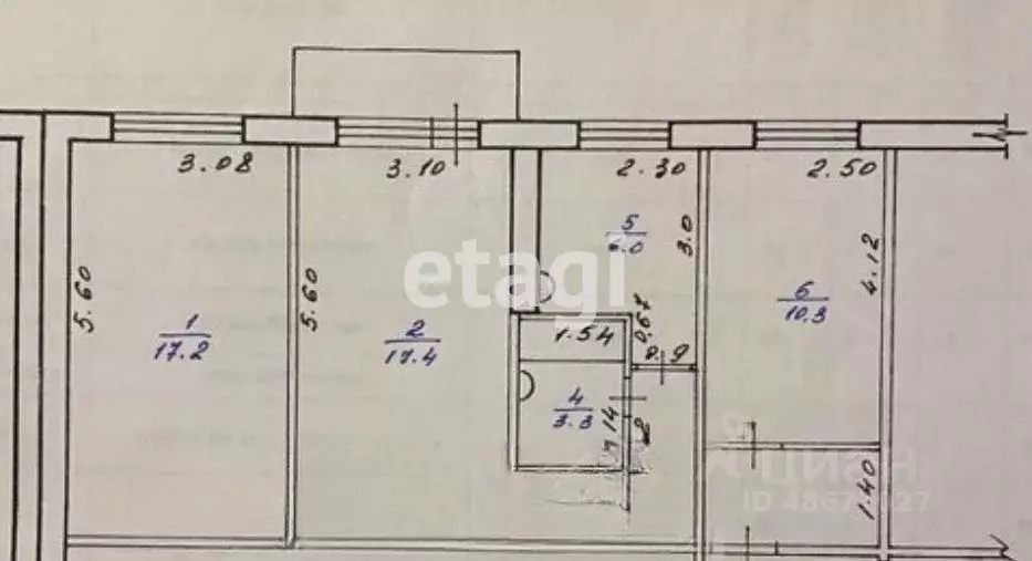 3-к кв. Сахалинская область, Южно-Сахалинск Милицейская ул., 13А (61.8 ... - Фото 1