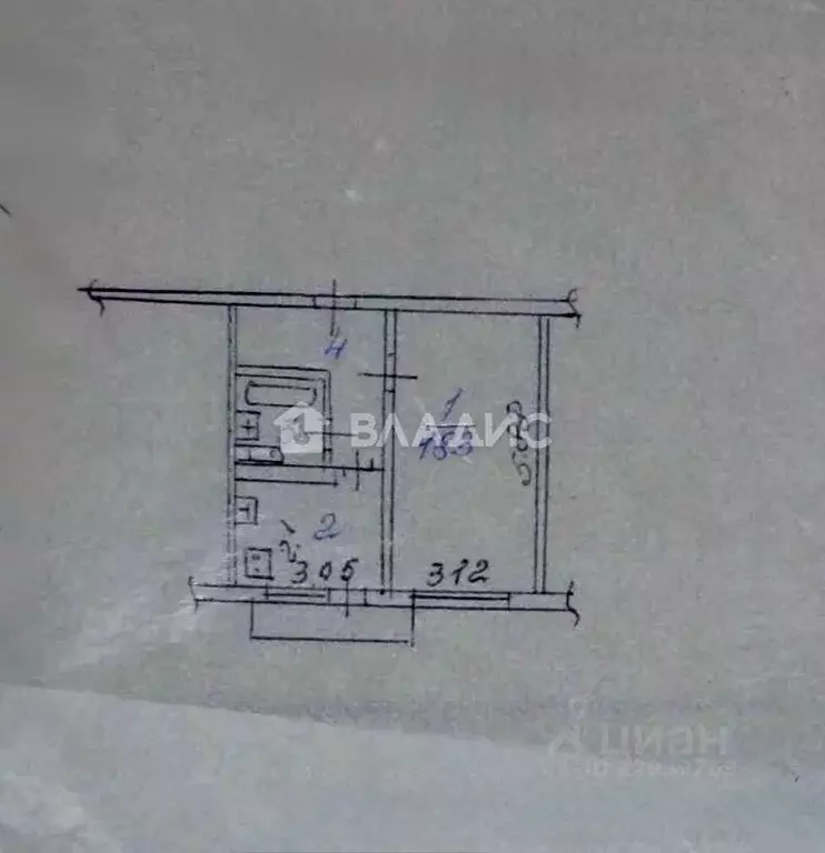 1-к кв. Пензенская область, Пенза ул. Рахманинова, 42 (35.3 м) - Фото 1