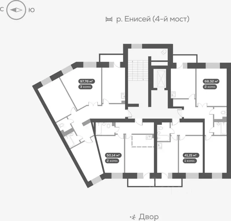 3-к кв. Красноярский край, Красноярск Академгородок мкр, 7 (97.76 м) - Фото 1