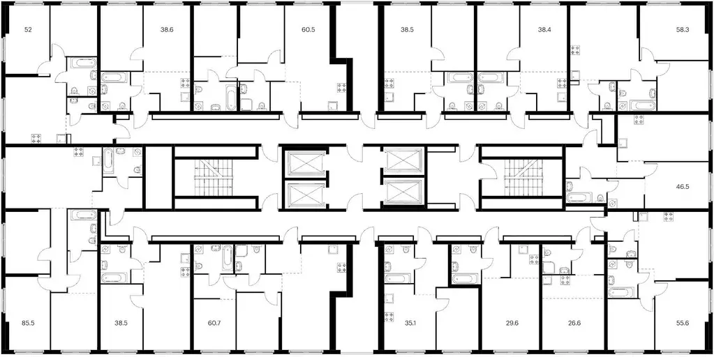 2-к кв. Москва Барклая 6 жилой комплекс, к8 (55.6 м) - Фото 1