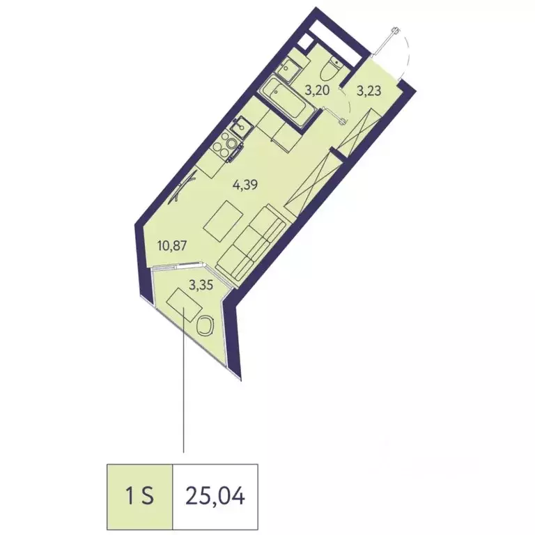 Студия Крым, Ялта муниципальный округ, Виноградное пгт Новая Ливадия ... - Фото 1