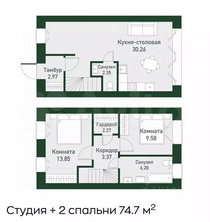 3-к кв. Свердловская область, Екатеринбург ул. Амундсена, 165 (74.7 м) - Фото 1
