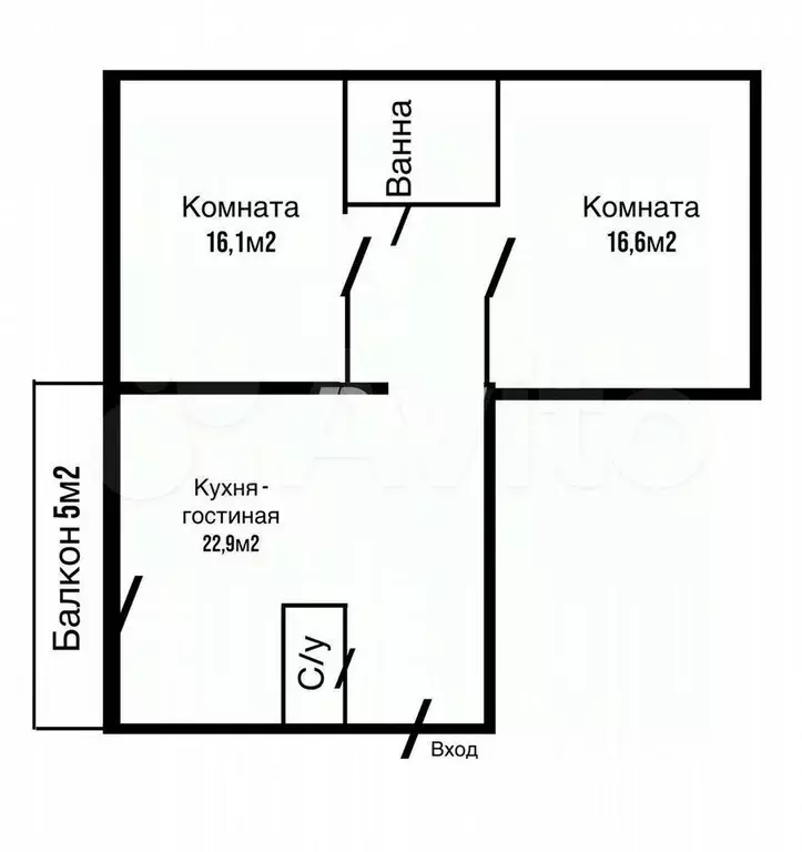 2-к кв. Челябинская область, Челябинск ул. Бейвеля, 51 (65.0 м) - Фото 2