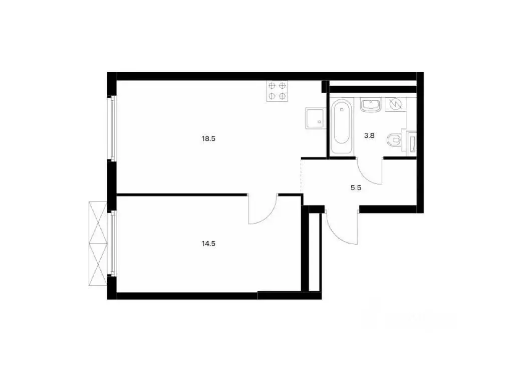 2-комнатная квартира: Москва, улица Руставели, 14 (43 м) - Фото 0