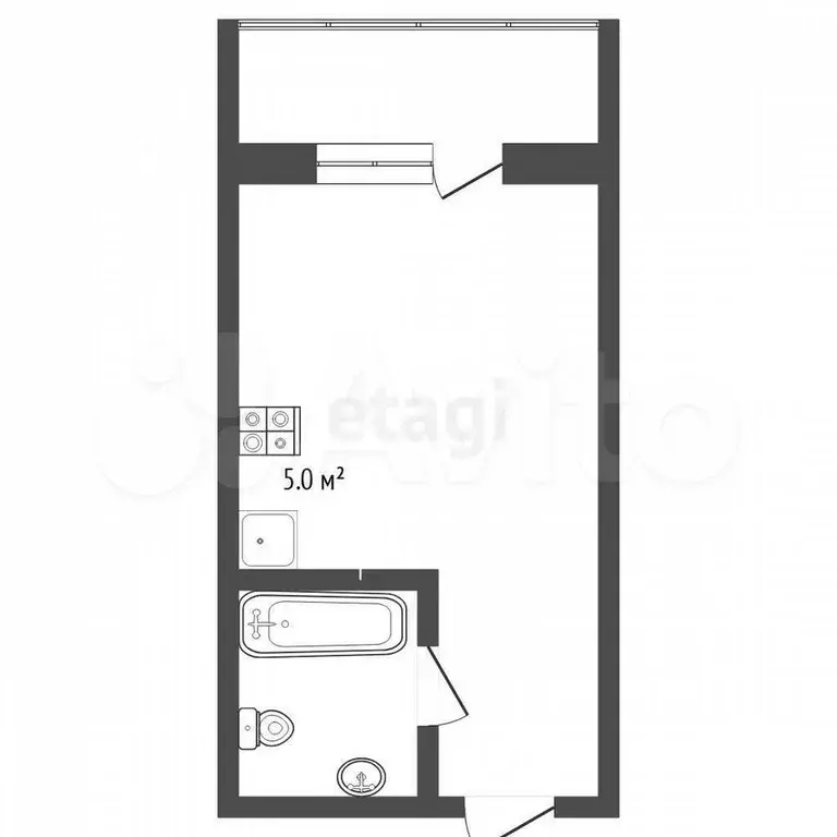 Квартира-студия, 24,4 м, 5/17 эт. - Фото 0