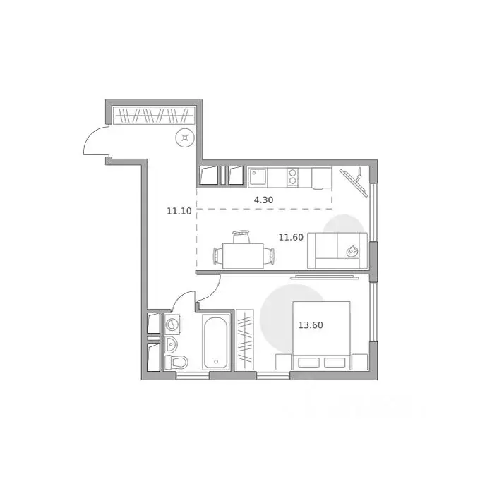 2-к кв. Московская область, Долгопрудный Гранитный мкр, Бригантина ... - Фото 1