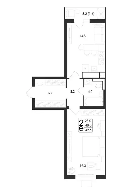 2-комнатная квартира: Воронеж, улица Шишкова, 140Б/23 (49.6 м) - Фото 0