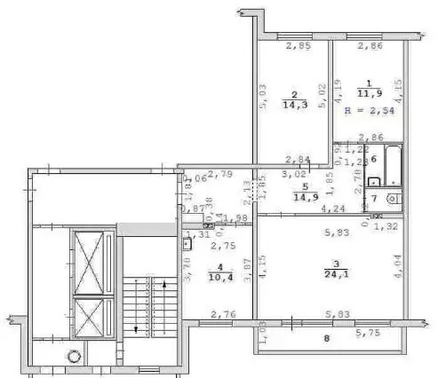 3-комнатная квартира: Екатеринбург, улица Викулова, 61к2 (79.5 м) - Фото 0