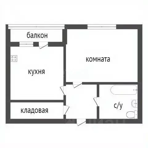 1-к кв. Курганская область, Курган ул. МАКСИМА ГОРЬКОГО, 188 (35.9 м) - Фото 2