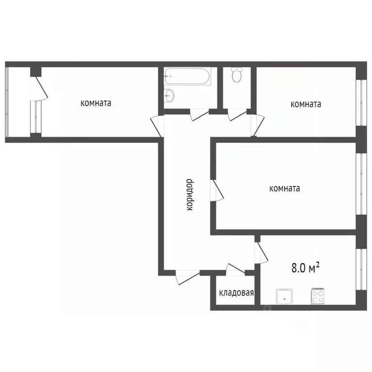 3-к кв. Воронежская область, Воронеж ул. Димитрова, 155 (60.0 м) - Фото 2