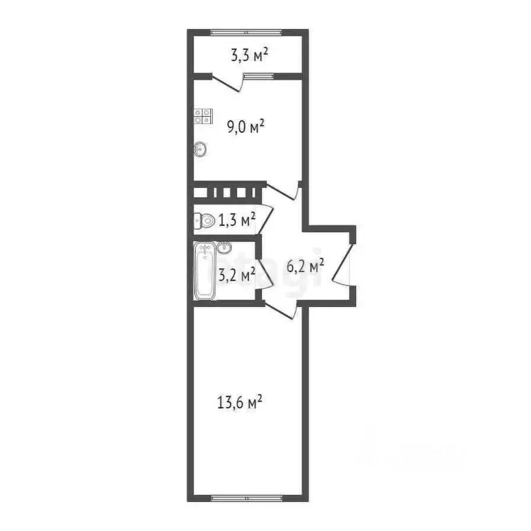 1-к кв. Владимирская область, Ковров ул. Маршала Устинова, 3 (35.0 м) - Фото 2